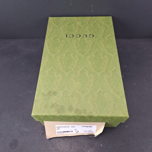 Gucci Rubber Block Heel Platform Logo Slide Sandals Womens Size 40 Black - Picture 15 of 15